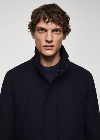 MANGO MAN Between-Seasons Coat 'Ray' in Blue