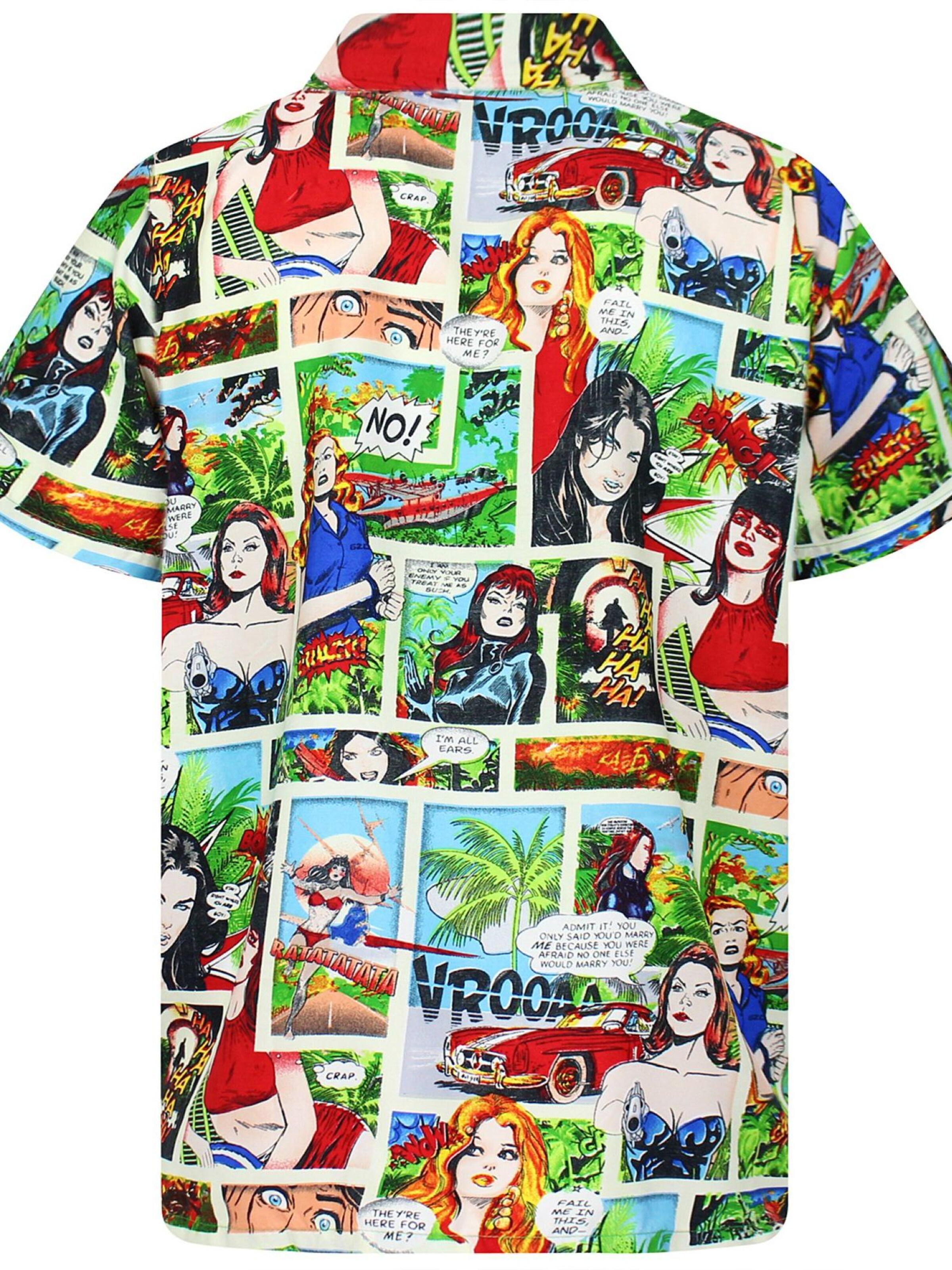 King Kameha Shirt 'Comic' in Mixed colors