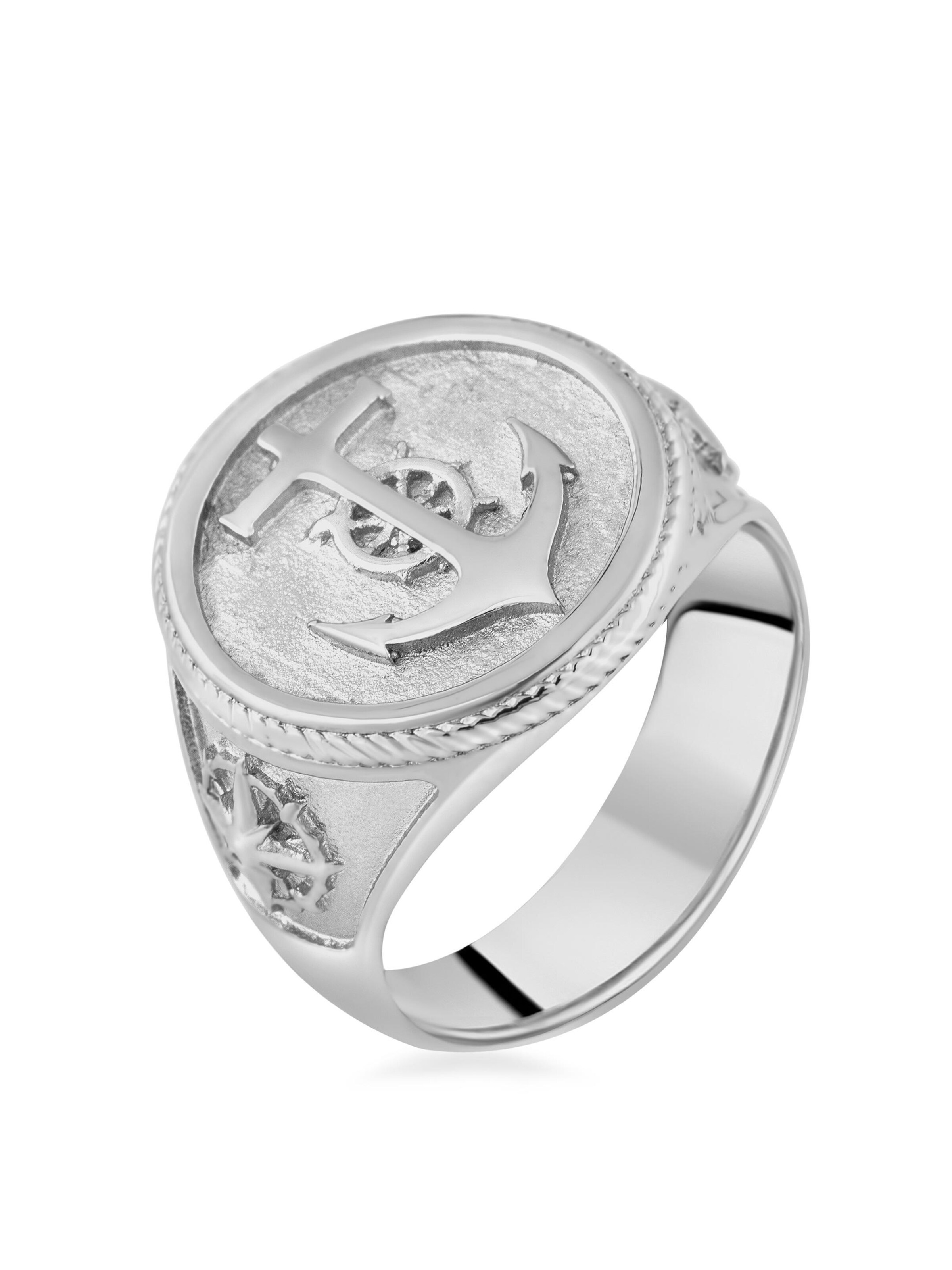 Akitsune Ring 'Portus'‌‌‌‌‌‌‌‌‌ in Silber: Vorderseite