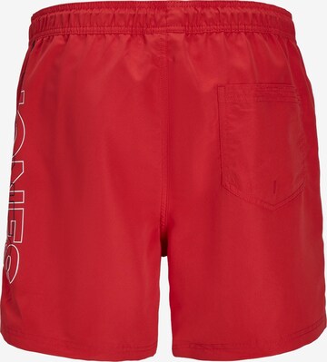 JACK & JONES Kratke kopalne hlače 'FIJI' | rdeča barva