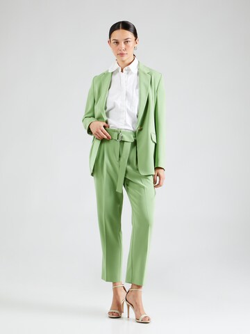 BOSS Regular Pleat-Front Pants 'Tapiah' in Green