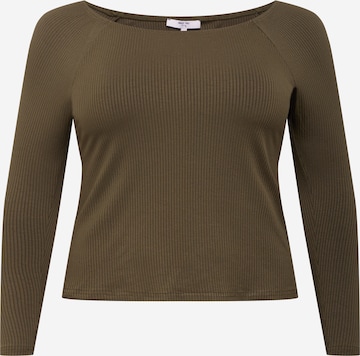 ABOUT YOU Curvy Shirt 'Juli' in Green: front