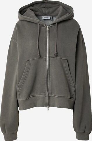 WEEKDAY Zip-Up Hoodie in Grey: front