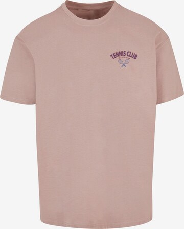 Merchcode Shirt 'College Club' in Roze: voorkant