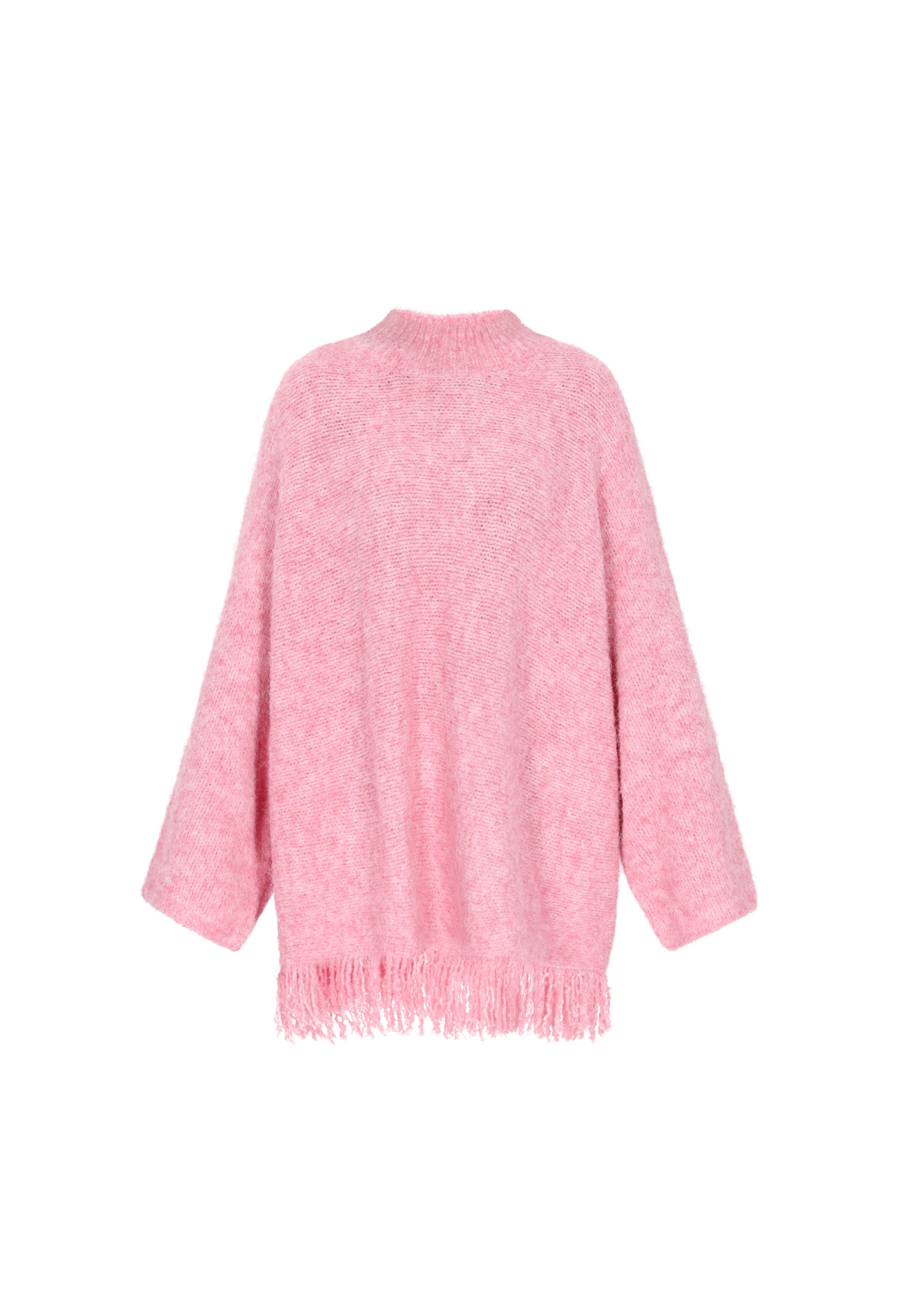 IZIA Υπερμέγεθες πουλόβερ 'Boho' σε ροζ: μπροστά