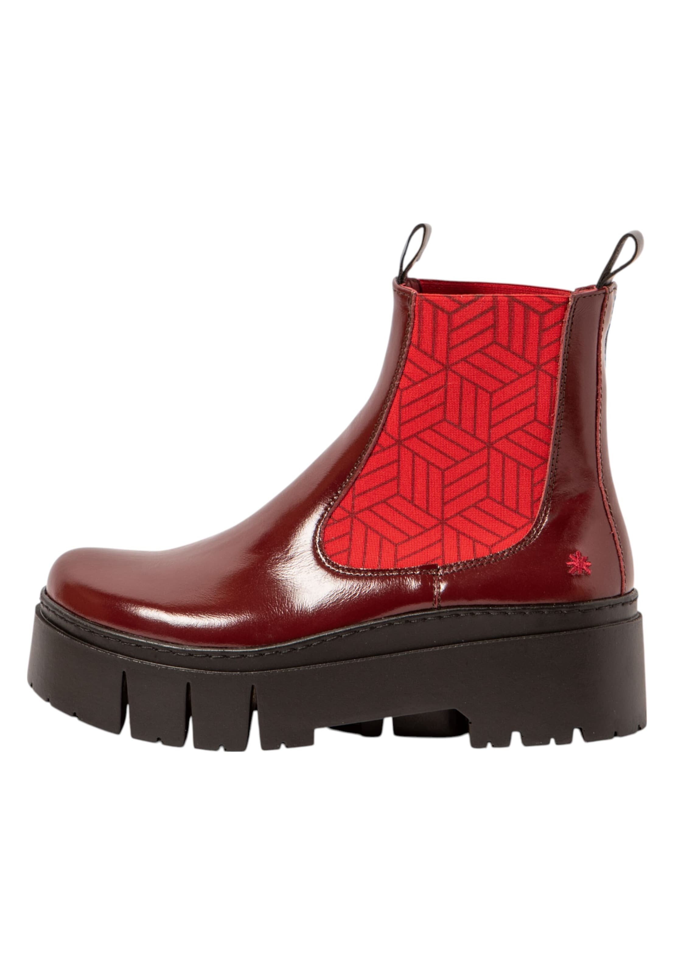 ART - Botas pelo tornozelo em vermelho: frente