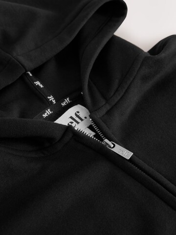self. - Sudadera con cremallera en negro