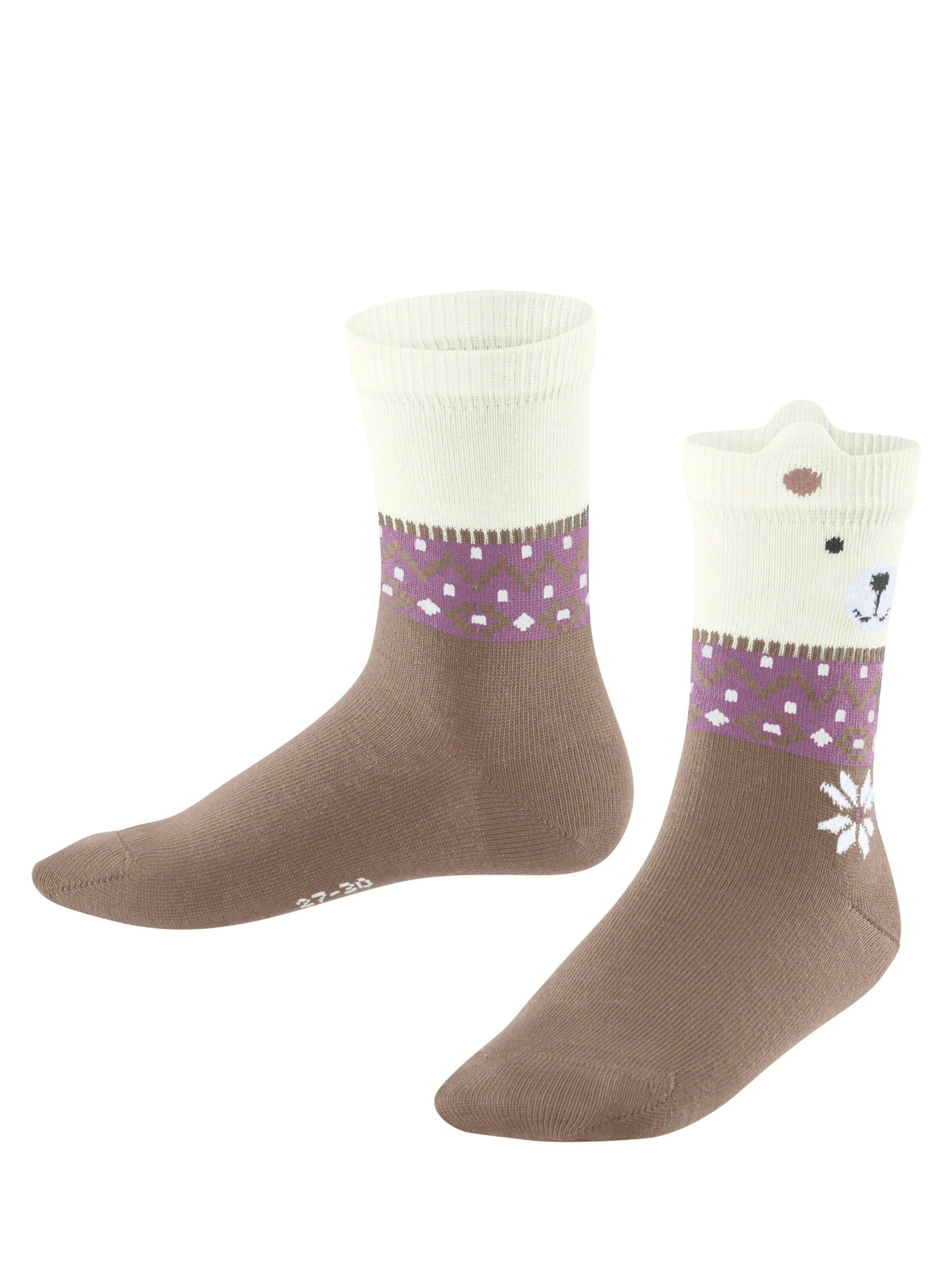 FALKE Socks 'Ice Bear' in Beige: front