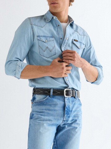 WRANGLER Belt 'Western Stitch' in Black: front