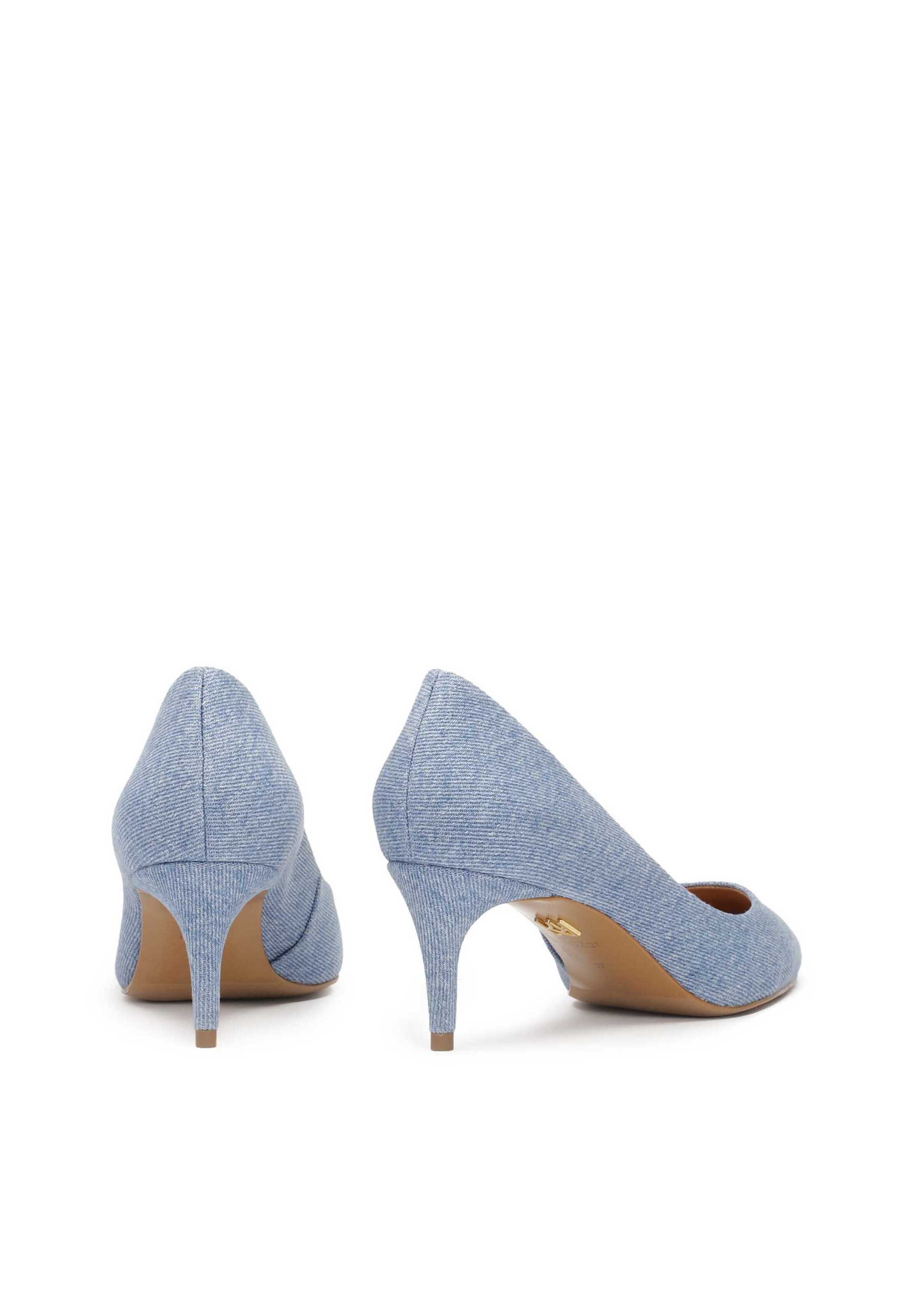 Blue denim pumps clearance