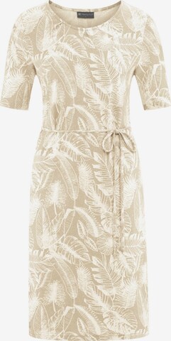 HempAge Dress ' Dress Jungle Print ' in Beige: front
