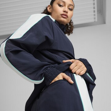 PUMA Wide Leg Sporthose in Blau