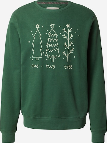 BLEND Sweatshirt in Green: front