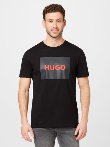 Tricou 'Dulive222' de la HUGO pe negru: față