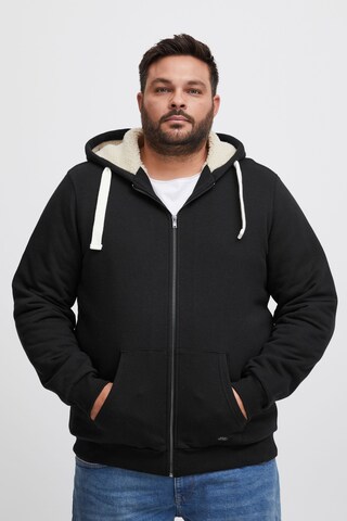 Blend Big Zip-Up Hoodie in Black: front