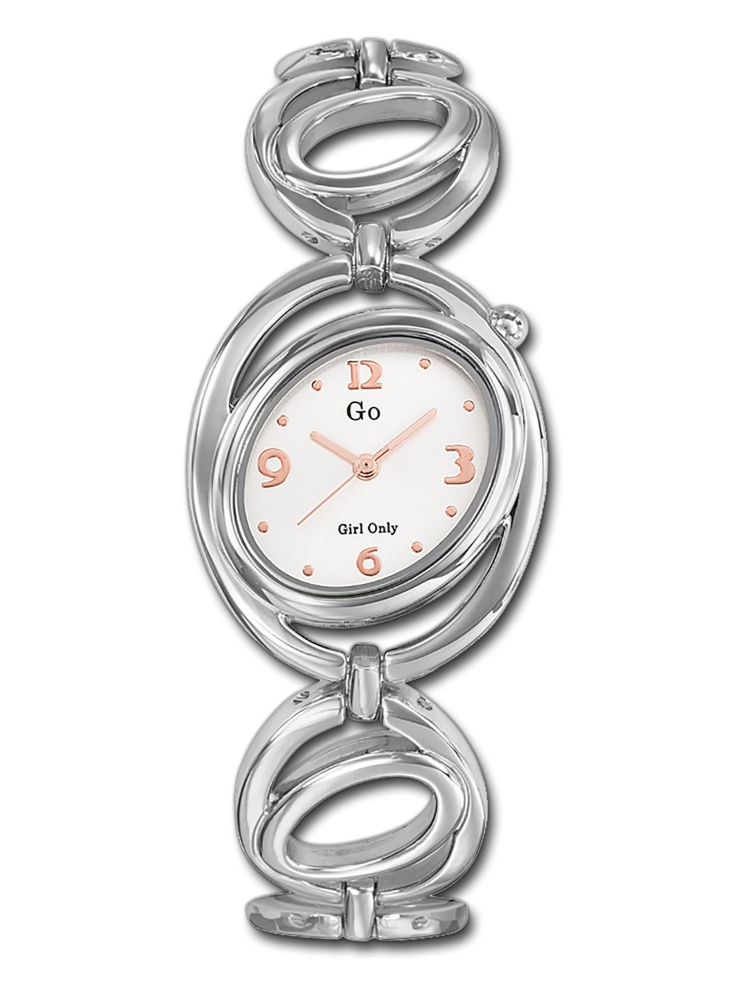 GO GirlOnly - Reloj analógico en plata: frente