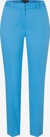 MORE & MORE Slim fit Pleated Pants in Blue: front