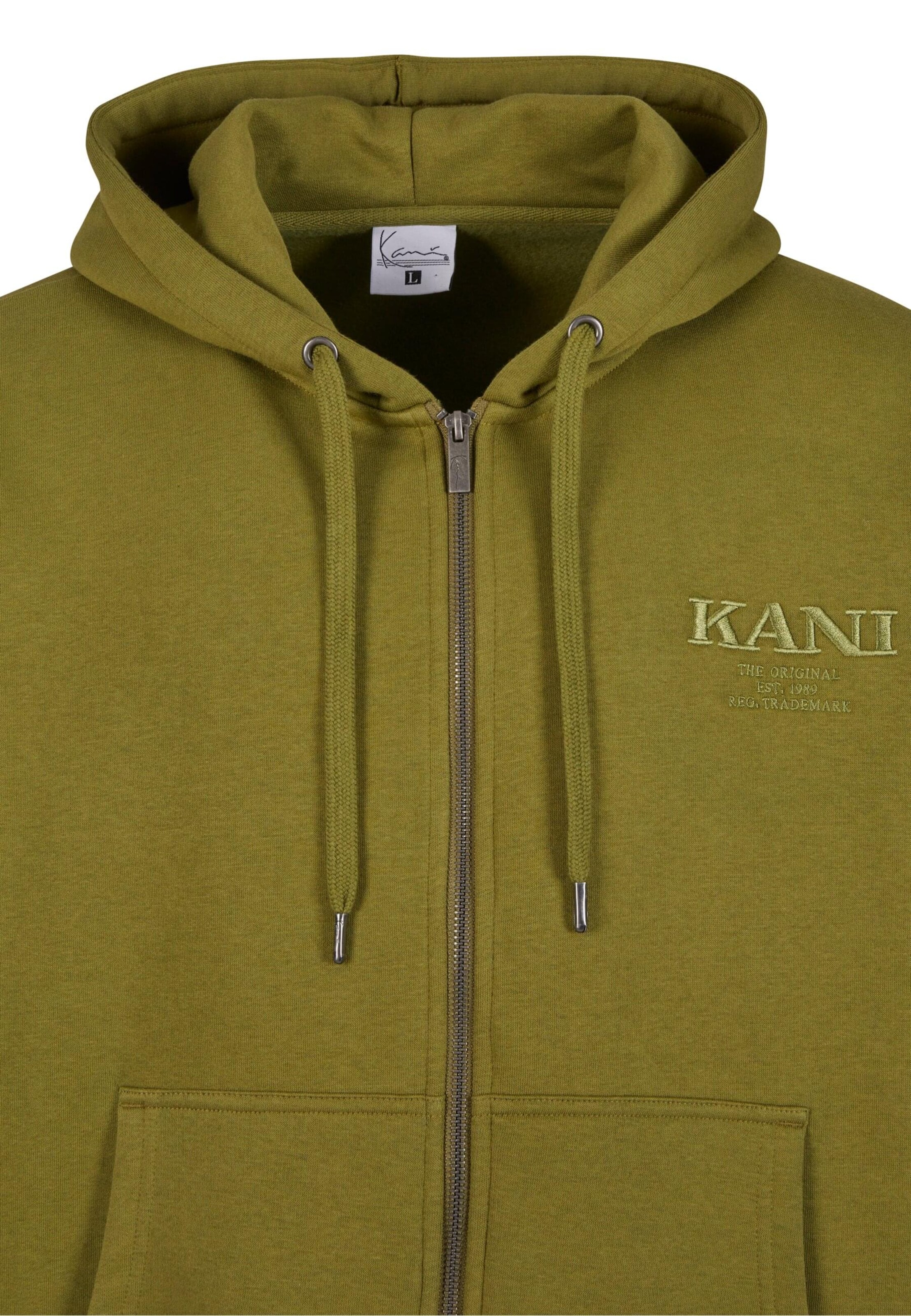 Karl Kani Sweatvest 'Rhinestone' in Groen