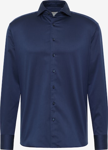 ETERNA Slim fit Overhemd in Blauw: voorkant