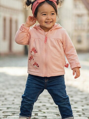 SIGIKID Übergangsjacke 'Wendejacke wattiert Pink Birds' in Pink