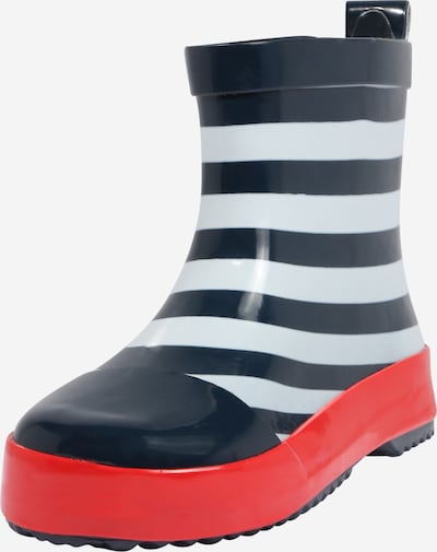 PLAYSHOES Rubber Boots in marine blue / Blood red / White, Item view