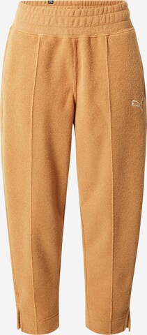 Regular Pantalon de sport PUMA en marron : devant