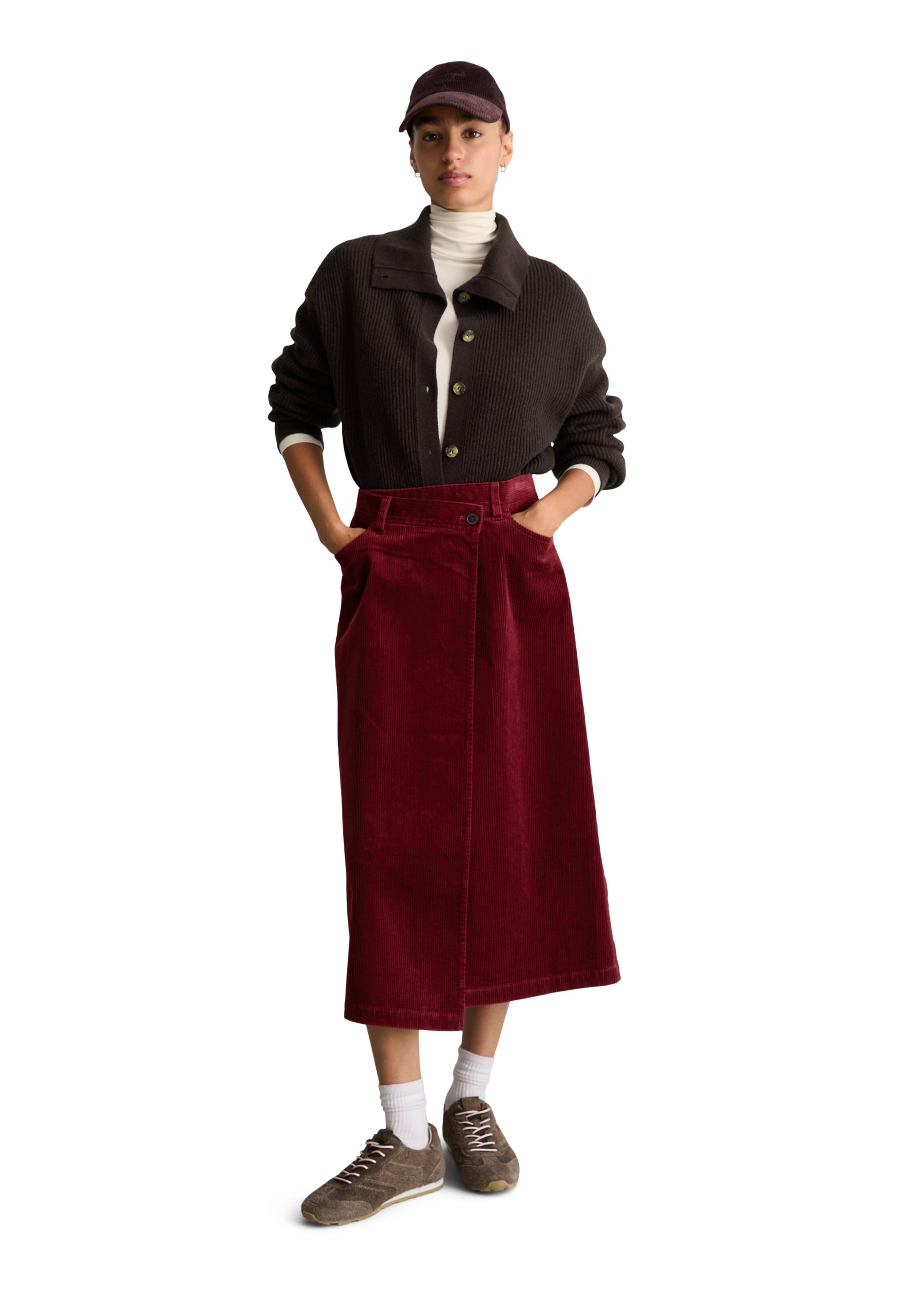 Marc O'Polo DENIM Skirt in Red: front