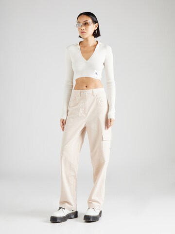 smėlio Calvin Klein Jeans Standartinis Laisvo stiliaus kelnės