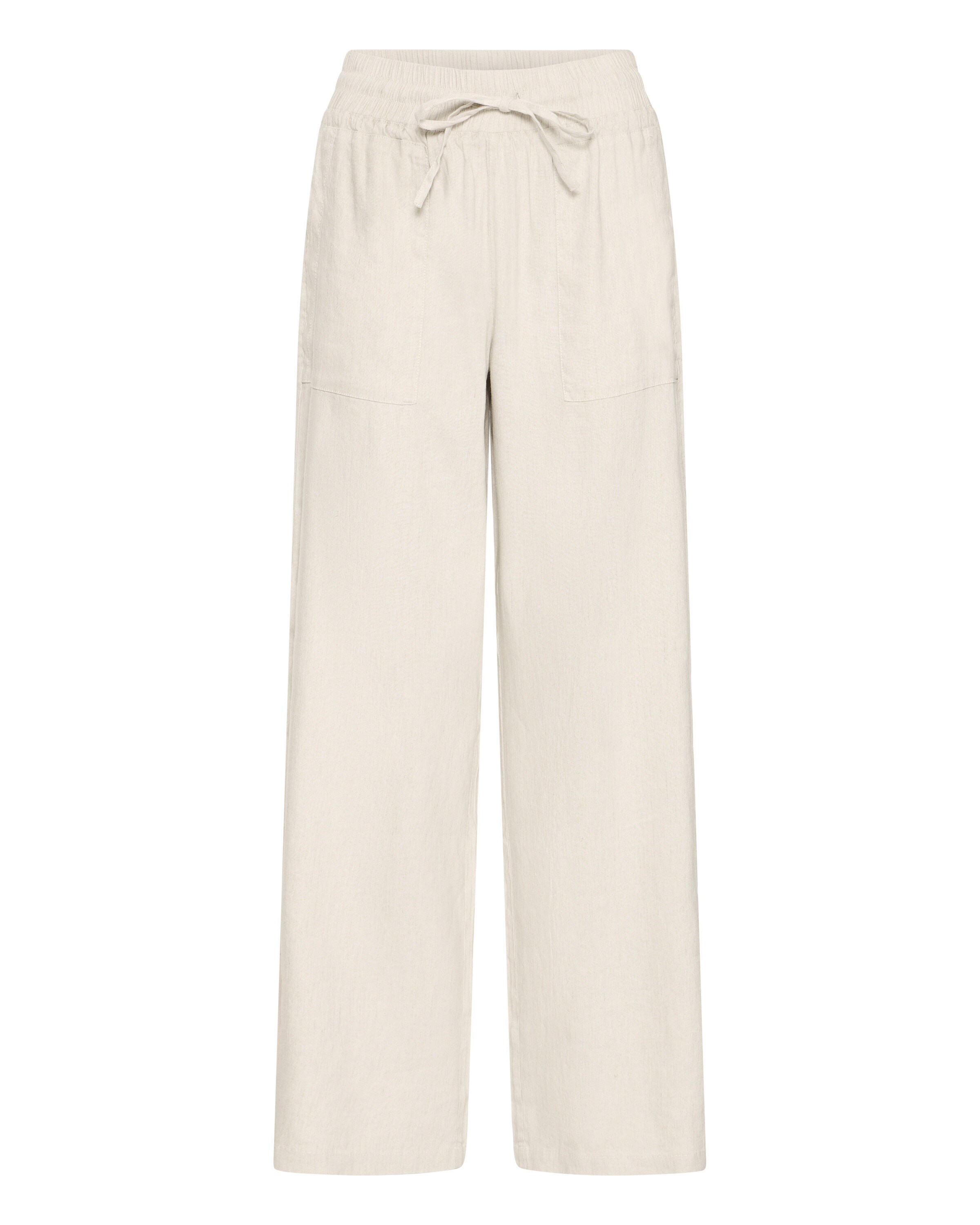 Pulz Wide leg Broek 'PZLUCA' in Wit: voorkant