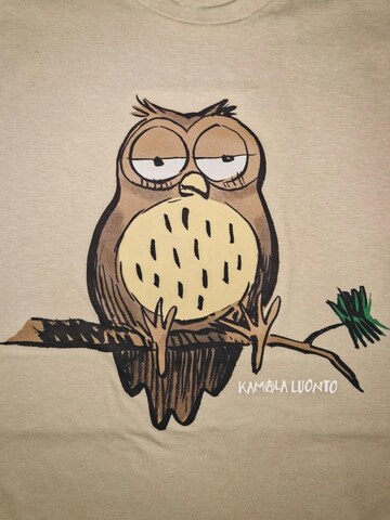 Bad Nature Koszulka 'Bad Nature Owl  T-Shirt' w kolorze beżowy