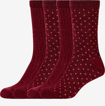 camano Socken in Rot: Vorderseite