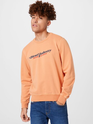 DIESEL Sweatshirt 'GINN' in Oranje: voorkant