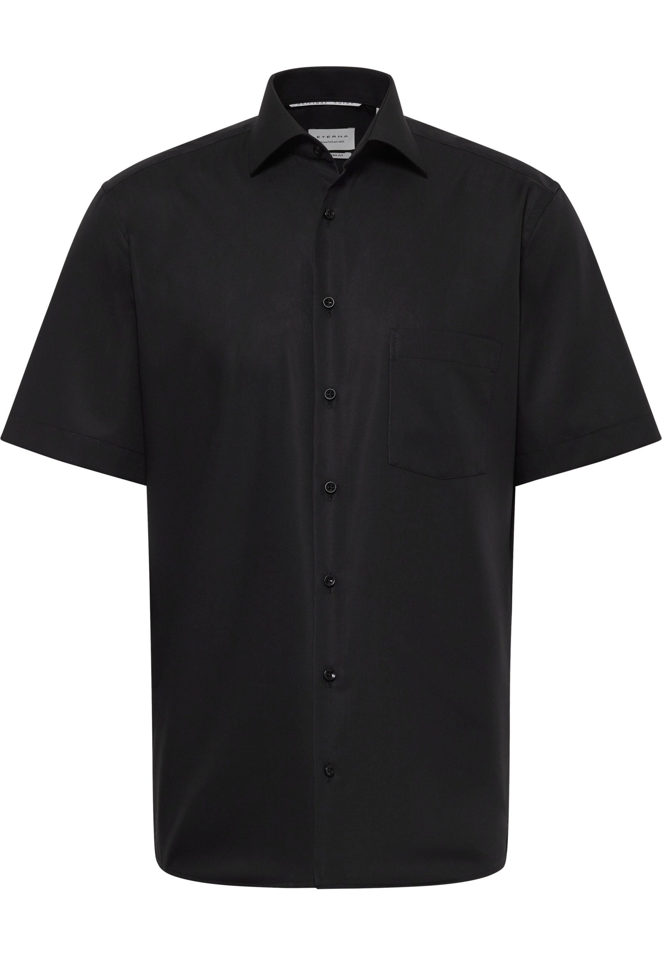 ETERNA Regular Fit Hemd in Schwarz: Vorderseite