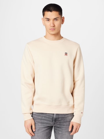 TOMMY HILFIGER Sweatshirt in Beige: voorkant