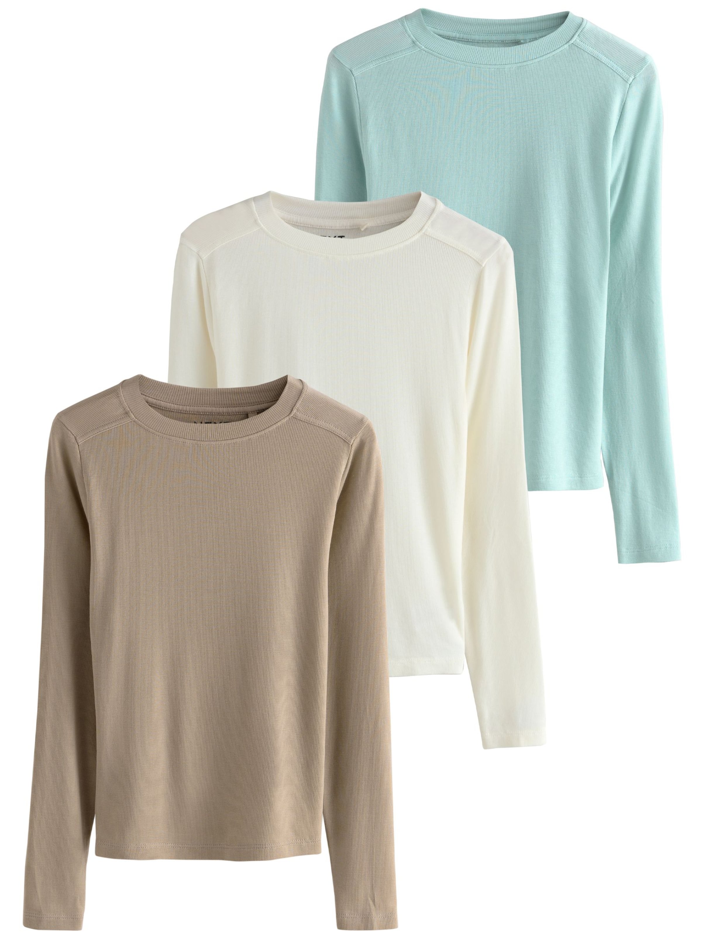 Next T-shirt i ecru / ljusblå / khaki, Produktvy