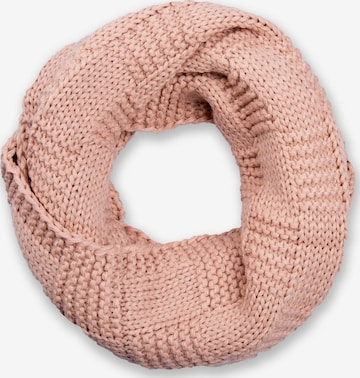 styleBREAKER Schlauchschal 'Feinstrick Loop mit Patentmuster' in Pink: Vorderseite