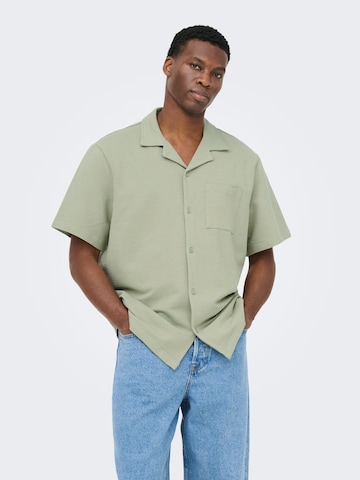 Fit confort Chemise 'ONSKian' Only & Sons en vert : devant