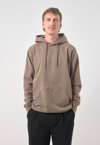Cleptomanicx Hoodie 'Ligull' in Braun: Vorderseite