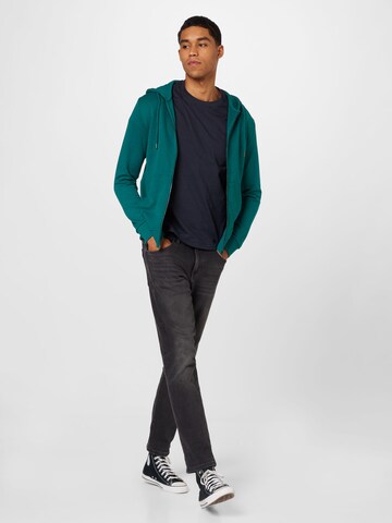 JACK & JONES Zip-Up Hoodie in Green