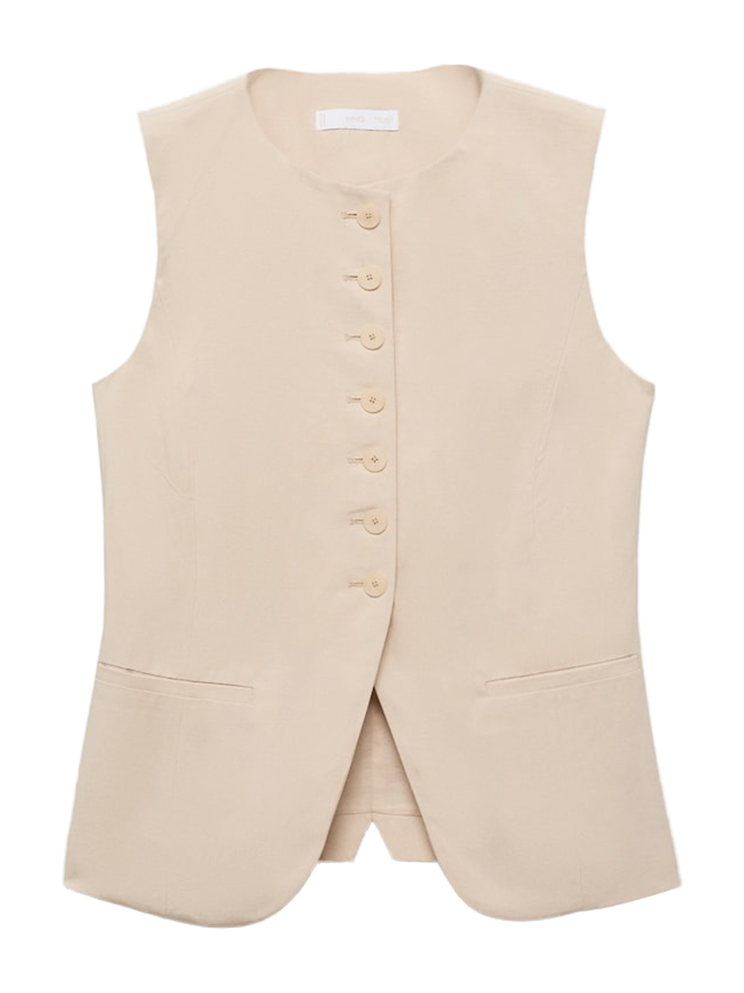 MANGO Weste 'Geta' in Beige: Vorderseite