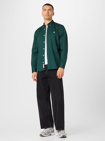 Carhartt WIP Regularny krój Koszula biznesowa 'Madison' w kolorze zielony