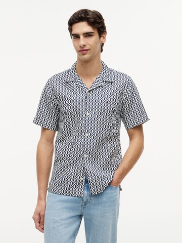 Coupe regular Chemise TOMMY HILFIGER en bleu : devant