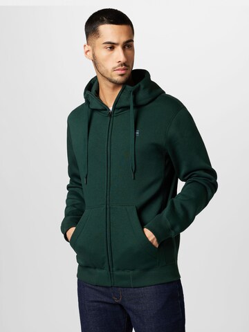 G-Star RAW Regular fit Zip-Up Hoodie 'Premium Core' in Green: front