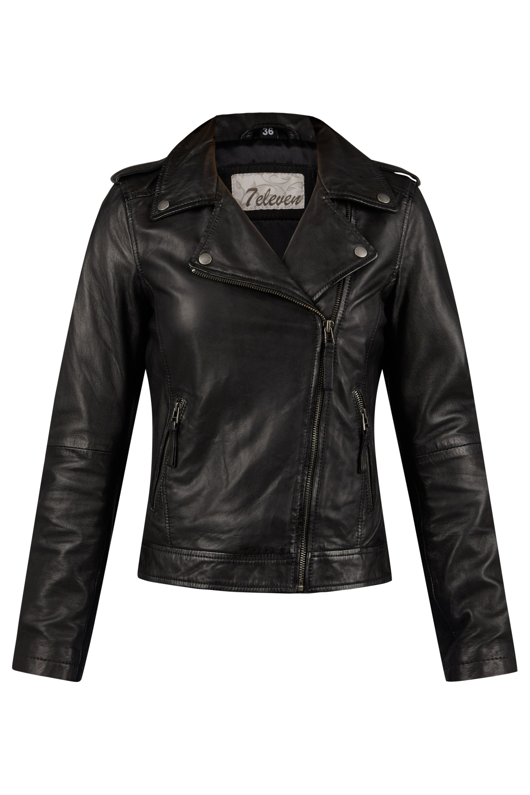 7ELEVEN Tussenjas 'SEValbona' in Zwart: voorkant