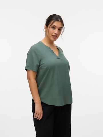 Vero Moda Curve Blouse 'VMCMymilo' in Groen: voorkant
