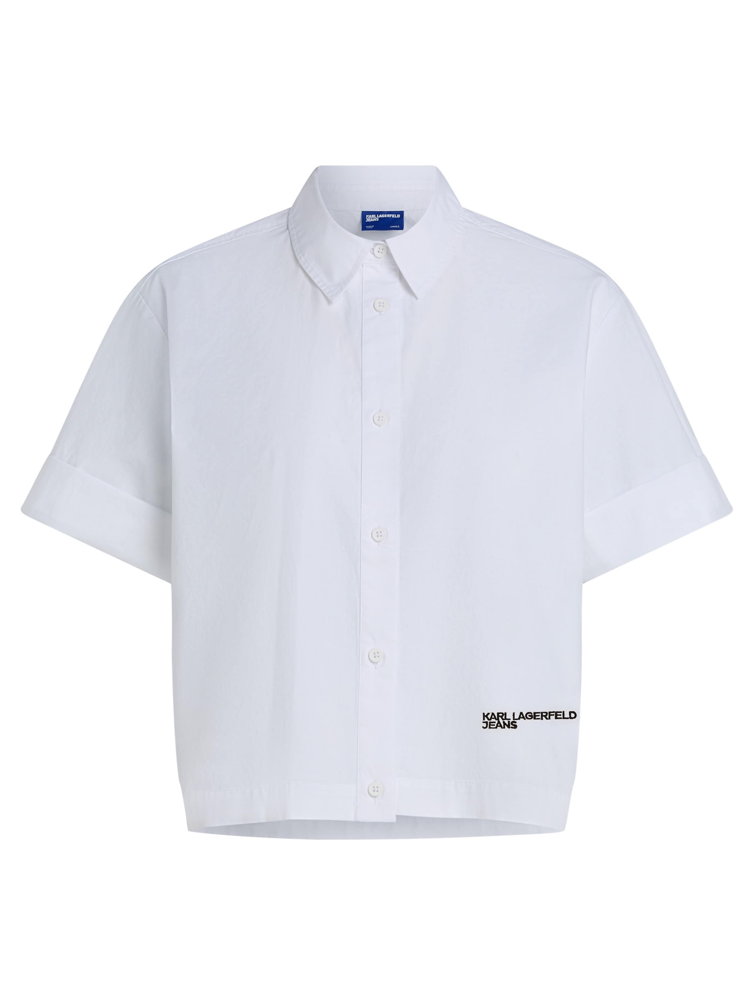 KARL LAGERFELD JEANS Блузка в Белый: спереди
