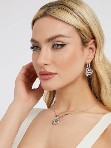 GUESS Jewelry Set 'Heart cage' in Silver: front