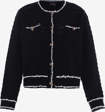 caspio Knit Cardigan in Black: front