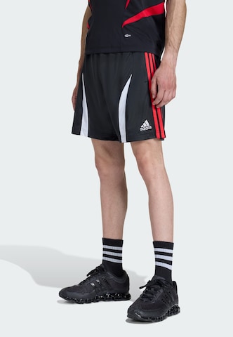 ADIDAS ORIGINALS Loosefit Broek 'Teamgeist Adicolor' in Zwart: voorkant