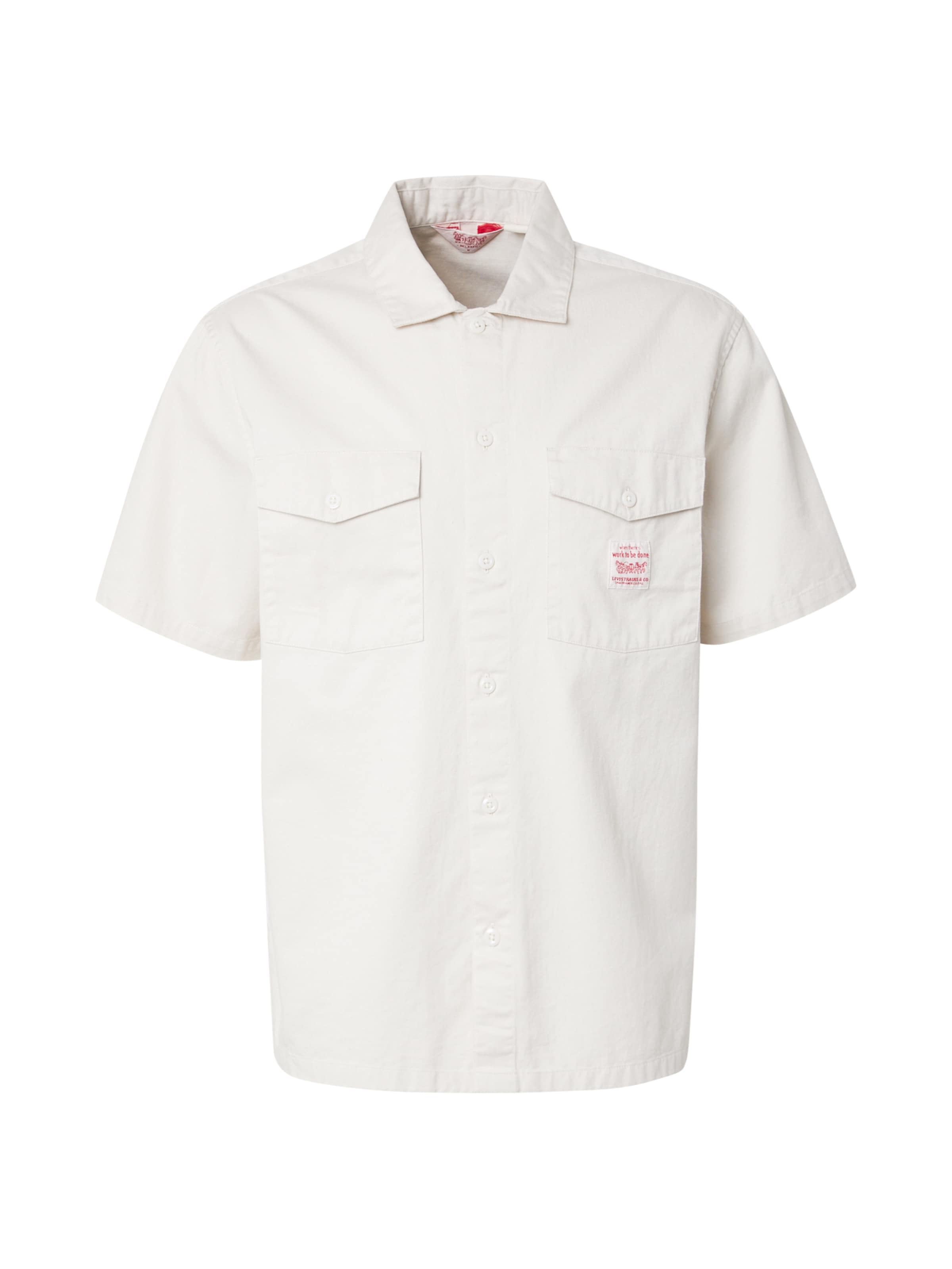 LEVI'S ® Regular fit Overhemd 'Short Sleeve Worker Shirt' in Grijs: voorkant
